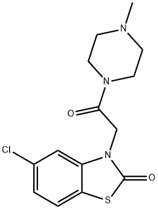 5-Chloro-3-[[(4-methylpiperazin-1-yl)carbonyl]methyl]benzothiazol-2(3H)-one Structure