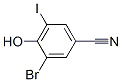 3-ブロモ-5-ヨード-4-ヒドロキシベンゾニトリル 化学構造式