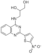 4-(2,3-DIHYDROXYPROPYLAMINO)-2-(5-NITRO-2-THIENYL)-QUINAZOLINE 结构式