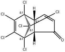 (1aα,1bβ,5aβ,6β,6aα)-2α,3,4,5α,6,6a,7,7-オクタクロロ-1a,1b,5,5a,6,6a-ヘキサヒドロ-2,5-メタノ-2H-インデノ[1,2-b]オキシレン 化学構造式