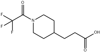 1-Trifluoroacetyl piperidine-4-propionic acid Structure