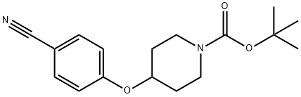 tert-Butyl 4-(4-cyanophenoxy)piperidine-1-carboxylate Struktur