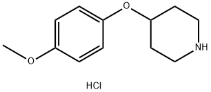 4-(4-メトキシフェノキシ)ピペリジン塩酸塩 化学構造式