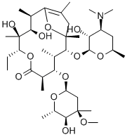 6,9-エポキシ-8,9-ジデヒドロ-9-デオキソ-6-デオキシエリスロマイシン 化学構造式