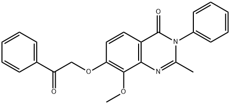 4(3H)-Quinazolinone,  8-methoxy-2-methyl-7-(phenacyloxy)-3-phenyl-  (8CI) Struktur