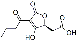 (2S)-4-Butyryl-3-hydroxy-5-oxo-2,5-dihydrofuran-2-acetic acid Struktur
