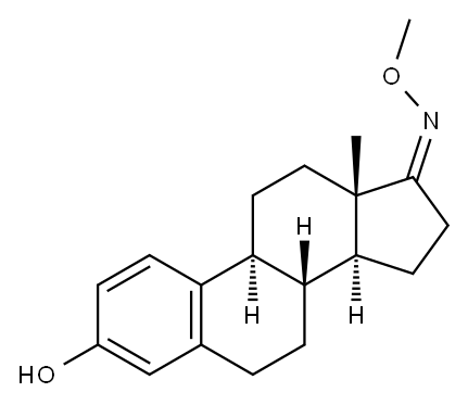 3-Hydroxyestra-1,3,5(10)-trien-17-one O-methyl oxime Structure