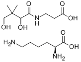 L-lysine, compound with N-(2,4-dihydroxy-3,3-dimethylbutyryl)-beta-alanine (1:1) Structure