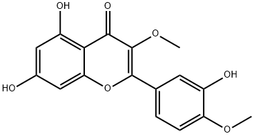 3',5,7-三羟基-3,4'-二甲氧基黄酮 结构式