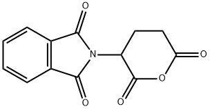 N-(2,6-ジオキソテトラヒドロ-2H-ピラン-3-イル)フタルイミド 化学構造式