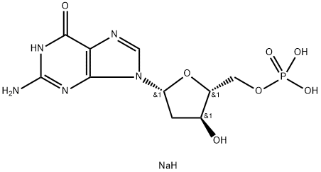 2'-脱氧鸟苷-5'-磷酸二钠 结构式