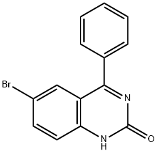 6-溴-4-苯基-2(1H)-喹唑啉酮, 33443-53-7, 结构式