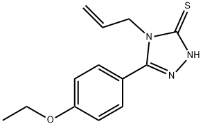 4-アリル-5-(4-エトキシフェニル)-4H-1,2,4-トリアゾール-3-チオール 化学構造式