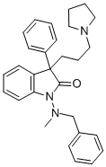 1-[Benzyl(methyl)amino]-3-phenyl-3-[3-(1-pyrrolidinyl)propyl]-2-indolinone Structure