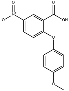 2-(4-甲氧基苯氧基)-5-硝基苯甲酸, 33459-12-0, 结构式
