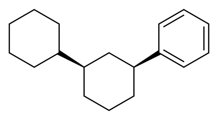 1-环己基-3-苯基环己烷 结构式