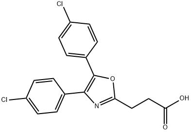 3-[4,5-Bis(4-chlorophenyl)oxazol-2-yl]propionic acid 结构式