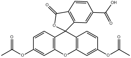 6-羧基荧光素二乙酸酯, 3348-03-6, 结构式