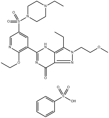 ベシル酸ギサデナフィル 化学構造式