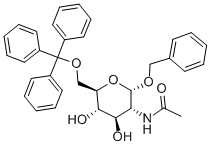 BENZYL 2-ACETAMIDO-2-DEOXY-6-O-TRIPHENYL-METHYL-ALPHA-D-GLUCOPYRANOSIDE Structure