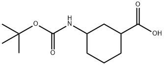 BOC-(+/-)-CIS-3-AMINOCYCLOHEXANE-1-CARBOXYLIC ACID Struktur