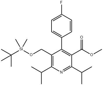 METHYL 5-(TERT-BUTYLDIMETHYLSILYLOXYMETHYL-2,6-DIISOPROPYL-4-(4-FLUOROPHENYL)-PYRIDINE-3-CARBOXYLATE Structure