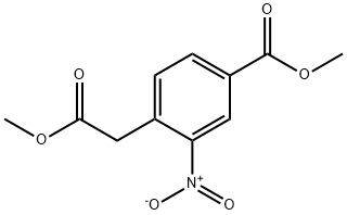 Methyl 4-(2-methoxy-2-oxoethyl)-3-nitrobenzoate 化学構造式
