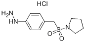 4-(1-Pyrrolidinylsulforylmenthyl)phenylhydrazine hydrochloride Struktur