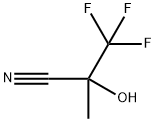 3,3,3-トリフルオロ-2-メチル-2-ヒドロキシプロパンニトリル 化学構造式