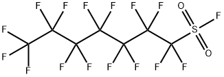 1,1,2,2,3,3,4,4,5,5,6,6,7,7,7-ペンタデカフルオロ-1-ヘプタンスルホニルフルオリド 化学構造式