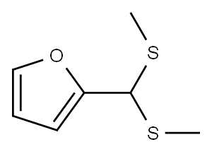 2-ビス(メチルチオ)メチルフラン 化学構造式