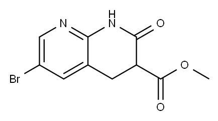 6-溴-2-氧代-2,3,4,8-四氢-1,8-萘啶-3-甲酸甲酯,335031-10-2,结构式