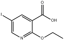 2-エトキシ-5-ヨードニコチン酸 化学構造式