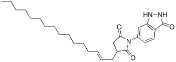 1-(2,3-dihydro-3-oxo-1H-indazol-6-yl)-3-(hexadec-2-enyl)pyrrolidine-2,5-dione 结构式