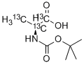L-ALANINE-13C3, N-T-BOC DERIVATIVE (99 & Structure