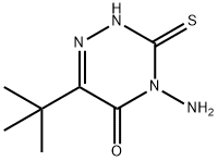 4-アミノ-3-メルカプト-6-tert-ブチル-1,2,4-トリアジン-5(4H)-オン 化学構造式
