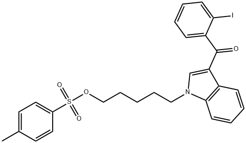 (2-Iodophenyl)[1-[5-[[(4-Methylphenyl)sulfonyl]oxy]pentyl]-1H-indol-3-yl]-Methanone Structure