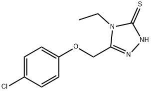 5-[(4-CHLOROPHENOXY)METHYL]-4-ETHYL-4H-1,2,4-TRIAZOLE-3-THIOL Structure