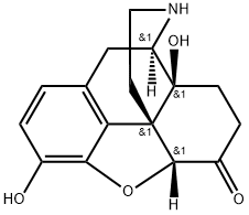 4,5α-エポキシ-3,14-ジヒドロキシモルフィナン-6-オン 化学構造式