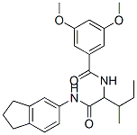 Benzamide, N-[1-[[(2,3-dihydro-1H-inden-5-yl)amino]carbonyl]-2-methylbutyl]-3,5-dimethoxy- (9CI) Structure