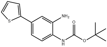 CARBAMIC ACID, N-[2-AMINO-4-(2-THIENYL)PHENYL]-, 1,1-DIMETHYLETHYL ESTER 结构式