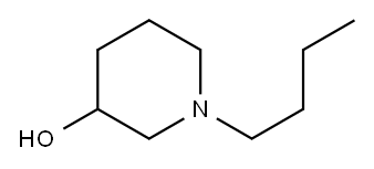 1-ブチル-3-ピペリジノール 化学構造式
