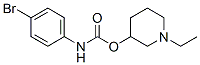 p-ブロモカルバニル酸1-エチル-3-ピペリジニル 化学構造式