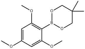2-(2,4,6-trimethoxyphenyl)-5,5-dimethyl-1,3,2-dioxaborinane Struktur