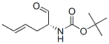 Carbamic acid, [(1R,3E)-1-formyl-3-pentenyl]-, 1,1-dimethylethyl ester (9CI) Structure