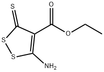 5-AMINO-3-THIOXO-3H-(1,2)DITHIOLE-4-CARBOXYLIC ACID ETHYL ESTER Struktur