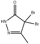 4,4-二溴-3-甲基-2-吡唑啉-5-酮, 33549-66-5, 结构式