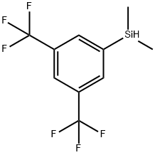 [3,5-ビス(トリフルオロメチル)フェニル]ジメチルシラン 化学構造式
