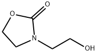 3-(2-ヒドロキシエチル)オキサゾリジン-2-オン 化学構造式