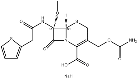Natrium-(6R-cis)-3-[(carbamoyloxy)methyl]-7-methoxy-8-oxo-7-(2-thienylacetamido)-5-thia-1-azabicyclo[4.2.0]oct-2-en-2-carboxylat